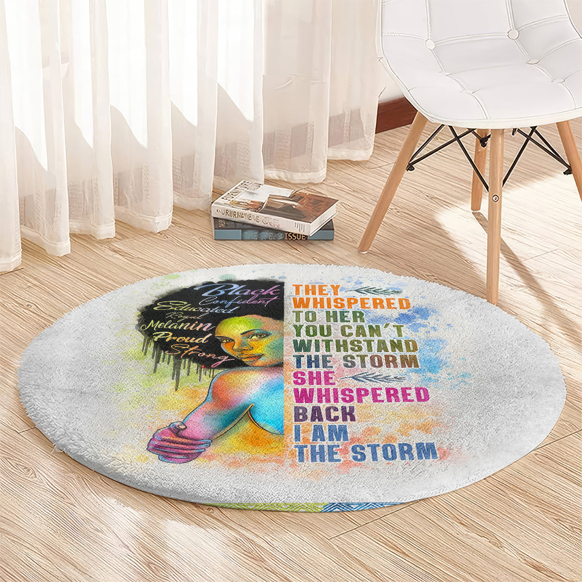 black-girl-i-am-the-storm-round-carpet-african-american-women