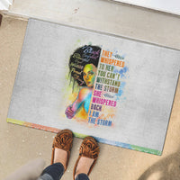 Black Girl I Am The Storm Rubber Doormat African American Women - Wonder Print Shop