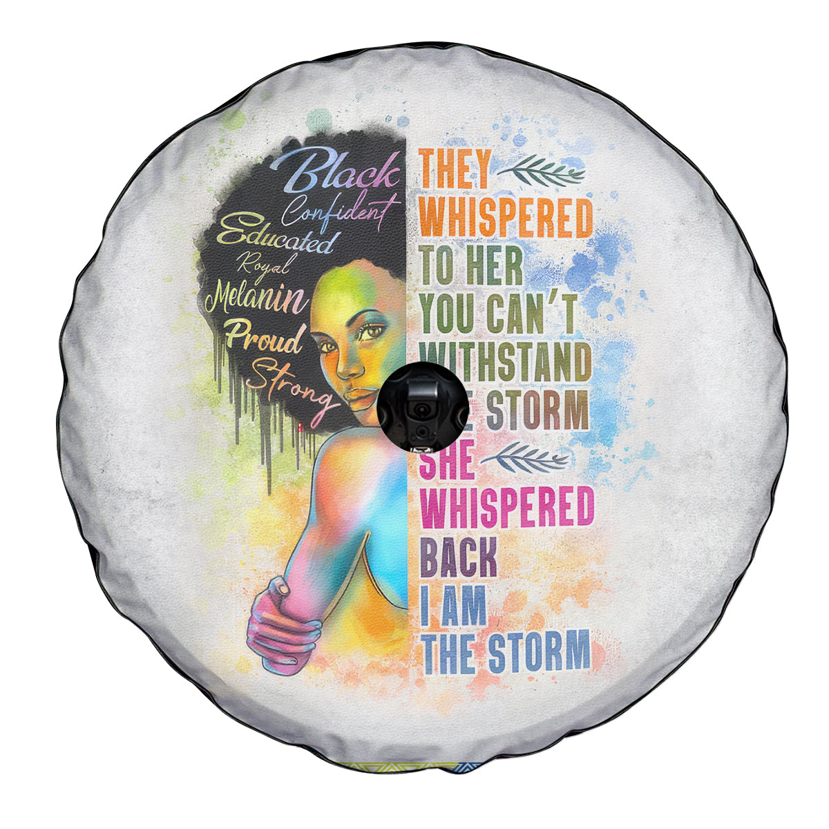 Black Girl I Am The Storm Spare Tire Cover African American Women - Wonder Print Shop