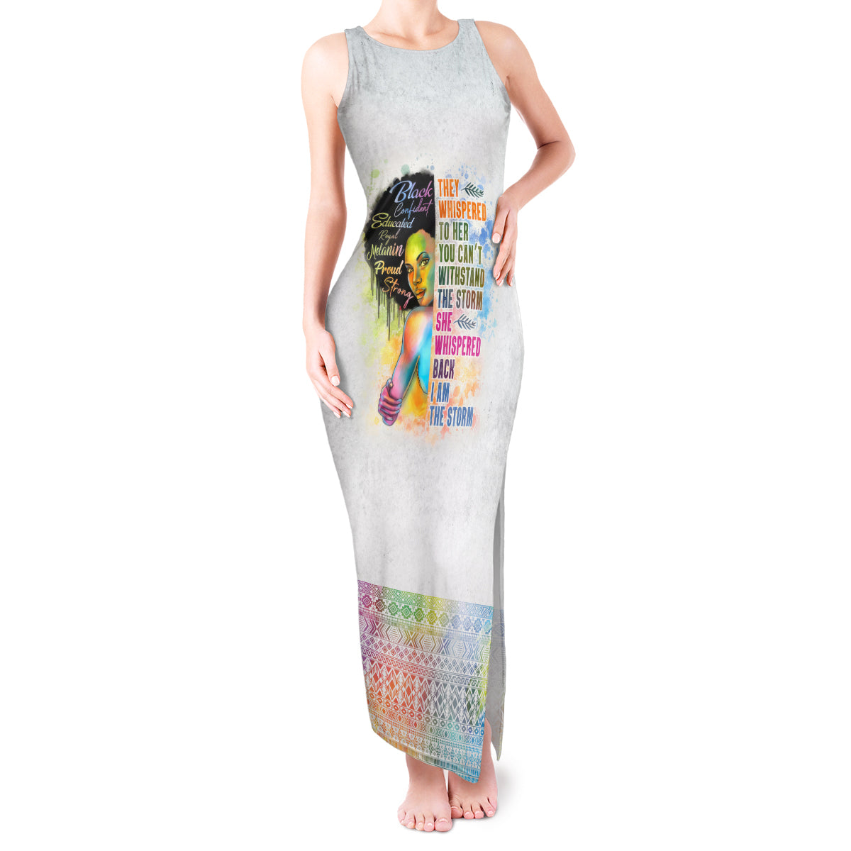 Black Girl I Am The Storm Tank Maxi Dress African American Women - Wonder Print Shop