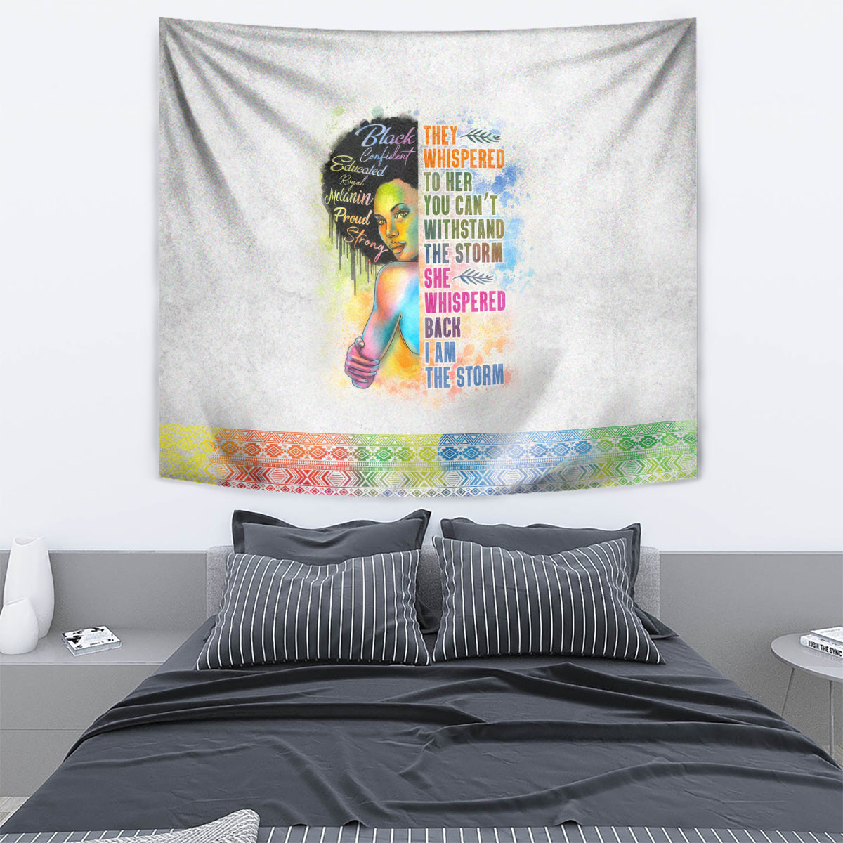 Black Girl I Am The Storm Tapestry African American Women - Wonder Print Shop