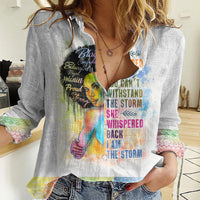 Black Girl I Am The Storm Women Casual Shirt African American Women - Wonder Print Shop