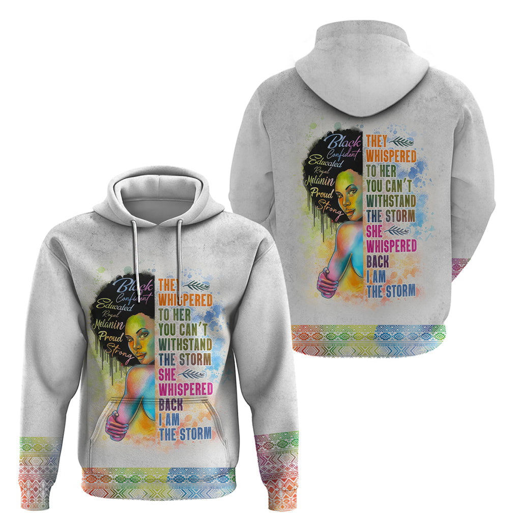 Black Girl I Am The Storm Zip Hoodie African American Women - Wonder Print Shop