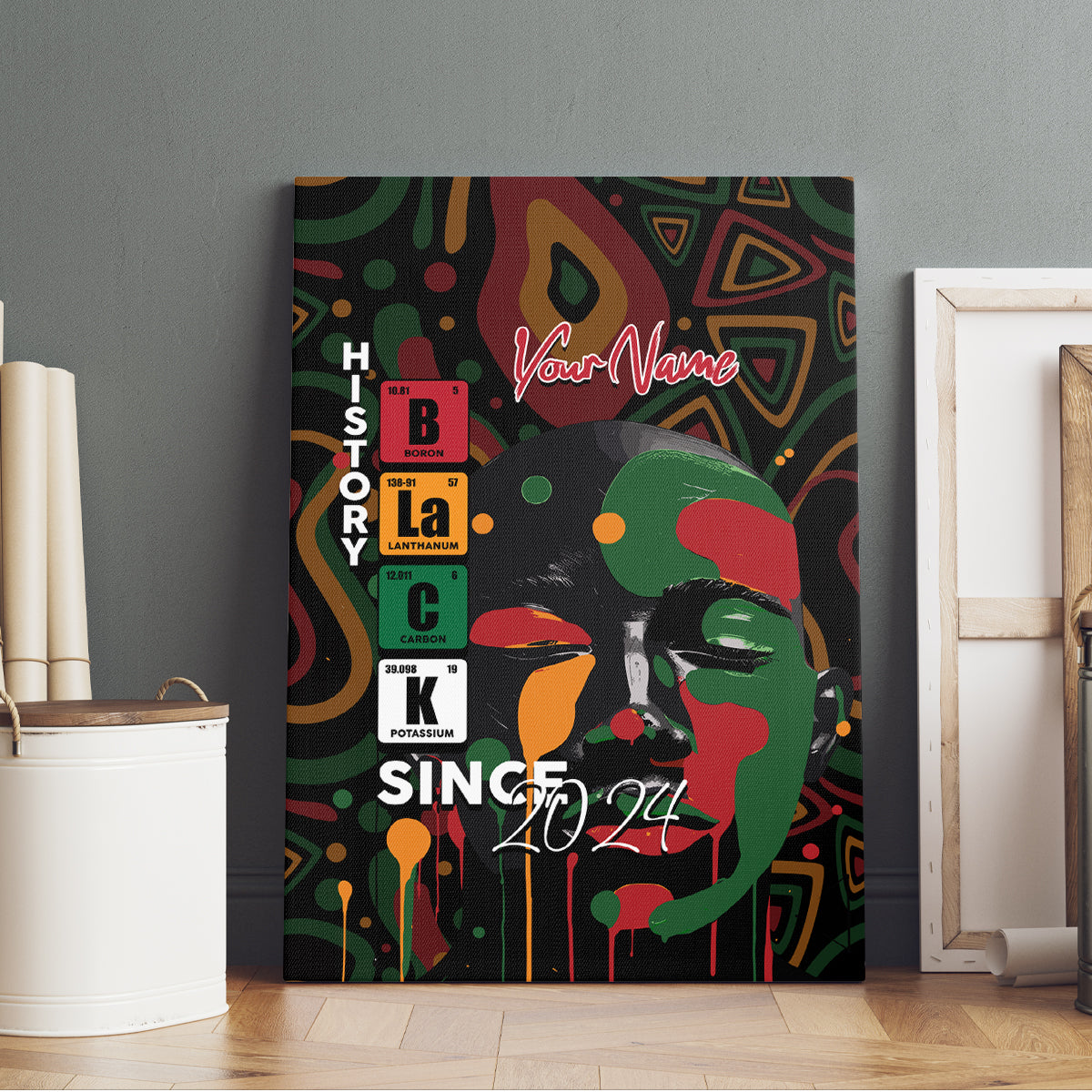 Personalized Black History Month Canvas Wall Art Since 2024 Chemistry Style - Wonder Print Shop