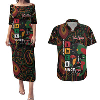 Personalized Black History Month Couples Matching Puletasi and Hawaiian Shirt Since 2024 Chemistry Style - Wonder Print Shop