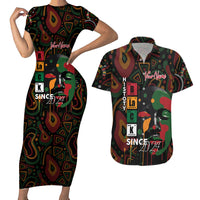 Personalized Black History Month Couples Matching Short Sleeve Bodycon Dress and Hawaiian Shirt Since 2024 Chemistry Style - Wonder Print Shop