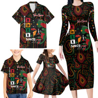 Personalized Black History Month Family Matching Long Sleeve Bodycon Dress and Hawaiian Shirt Since 2024 Chemistry Style - Wonder Print Shop