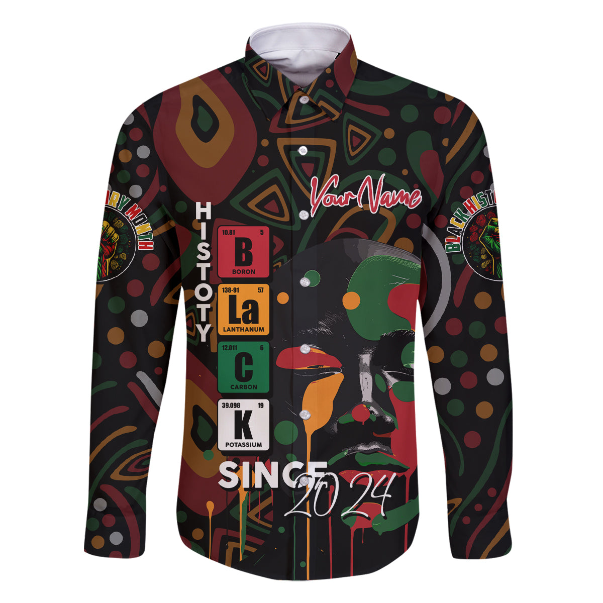 Personalized Black History Month Family Matching Long Sleeve Bodycon Dress and Hawaiian Shirt Since 2024 Chemistry Style - Wonder Print Shop