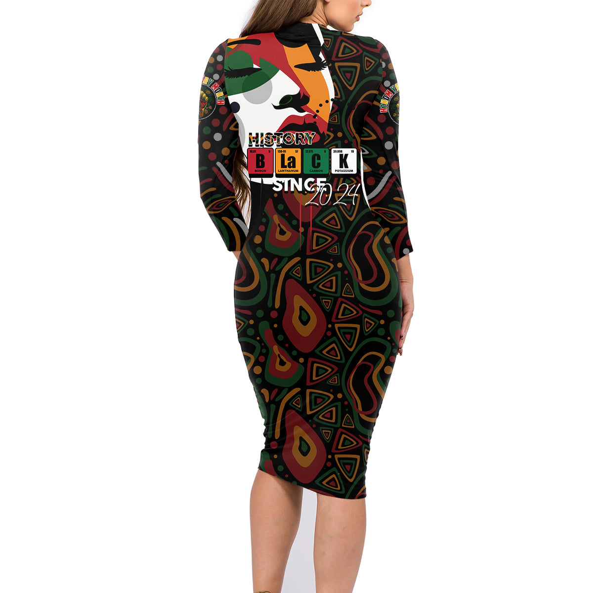 Personalized Black History Month Family Matching Long Sleeve Bodycon Dress and Hawaiian Shirt Since 2024 Chemistry Style - Wonder Print Shop