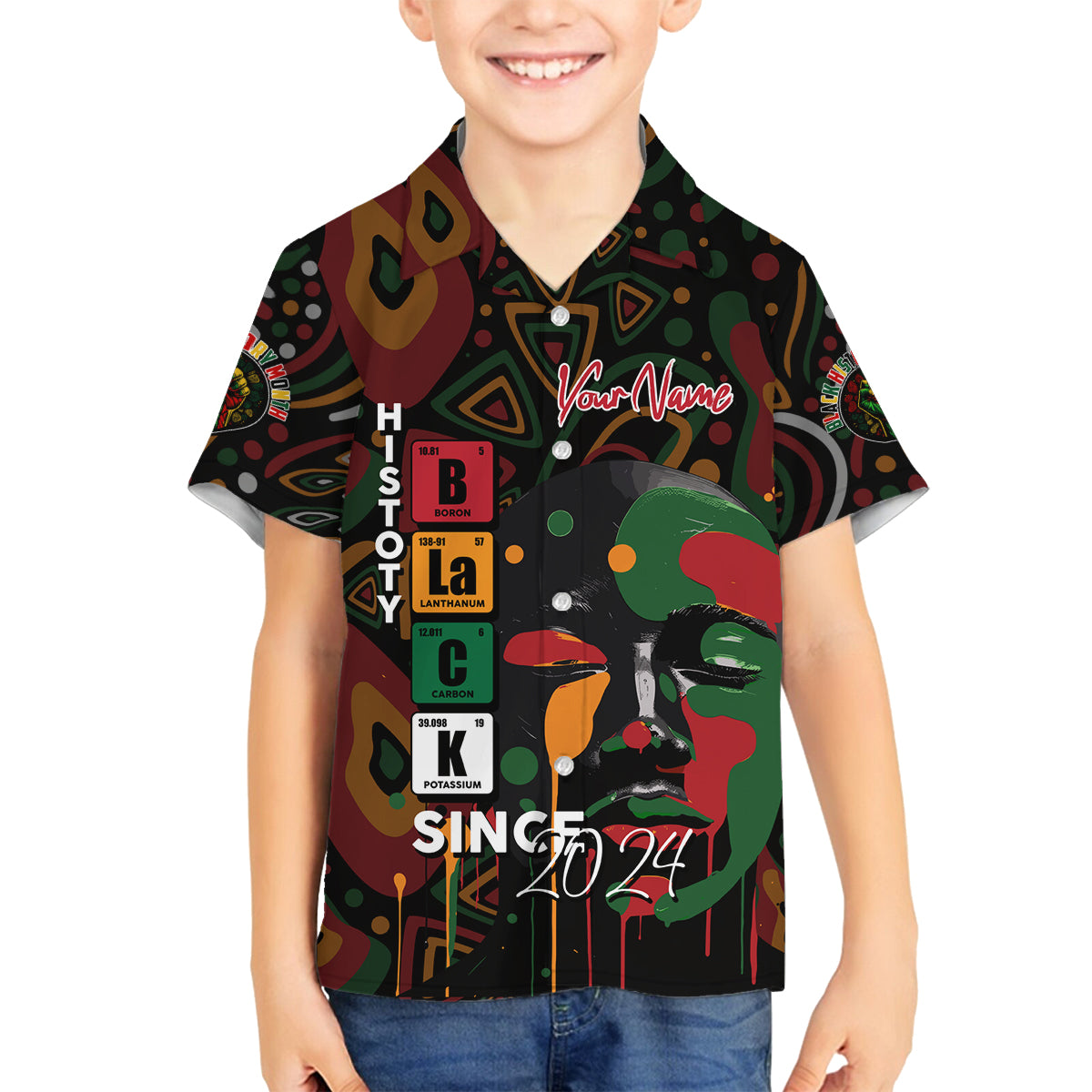 Personalized Black History Month Family Matching Long Sleeve Bodycon Dress and Hawaiian Shirt Since 2024 Chemistry Style - Wonder Print Shop