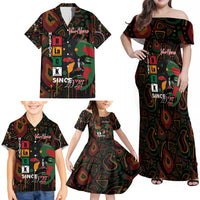 Personalized Black History Month Family Matching Off Shoulder Maxi Dress and Hawaiian Shirt Since 2024 Chemistry Style - Wonder Print Shop