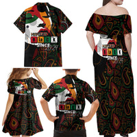 Personalized Black History Month Family Matching Off Shoulder Maxi Dress and Hawaiian Shirt Since 2024 Chemistry Style - Wonder Print Shop