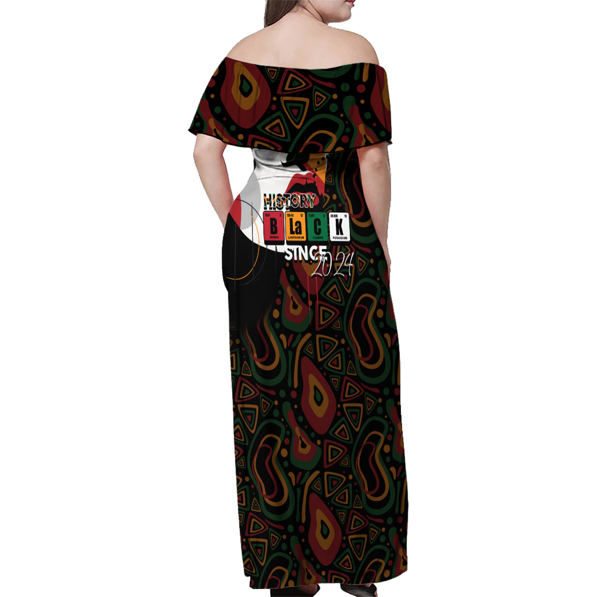 Personalized Black History Month Family Matching Off Shoulder Maxi Dress and Hawaiian Shirt Since 2024 Chemistry Style - Wonder Print Shop