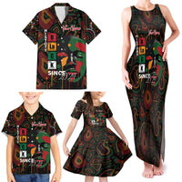 Personalized Black History Month Family Matching Tank Maxi Dress and Hawaiian Shirt Since 2024 Chemistry Style - Wonder Print Shop