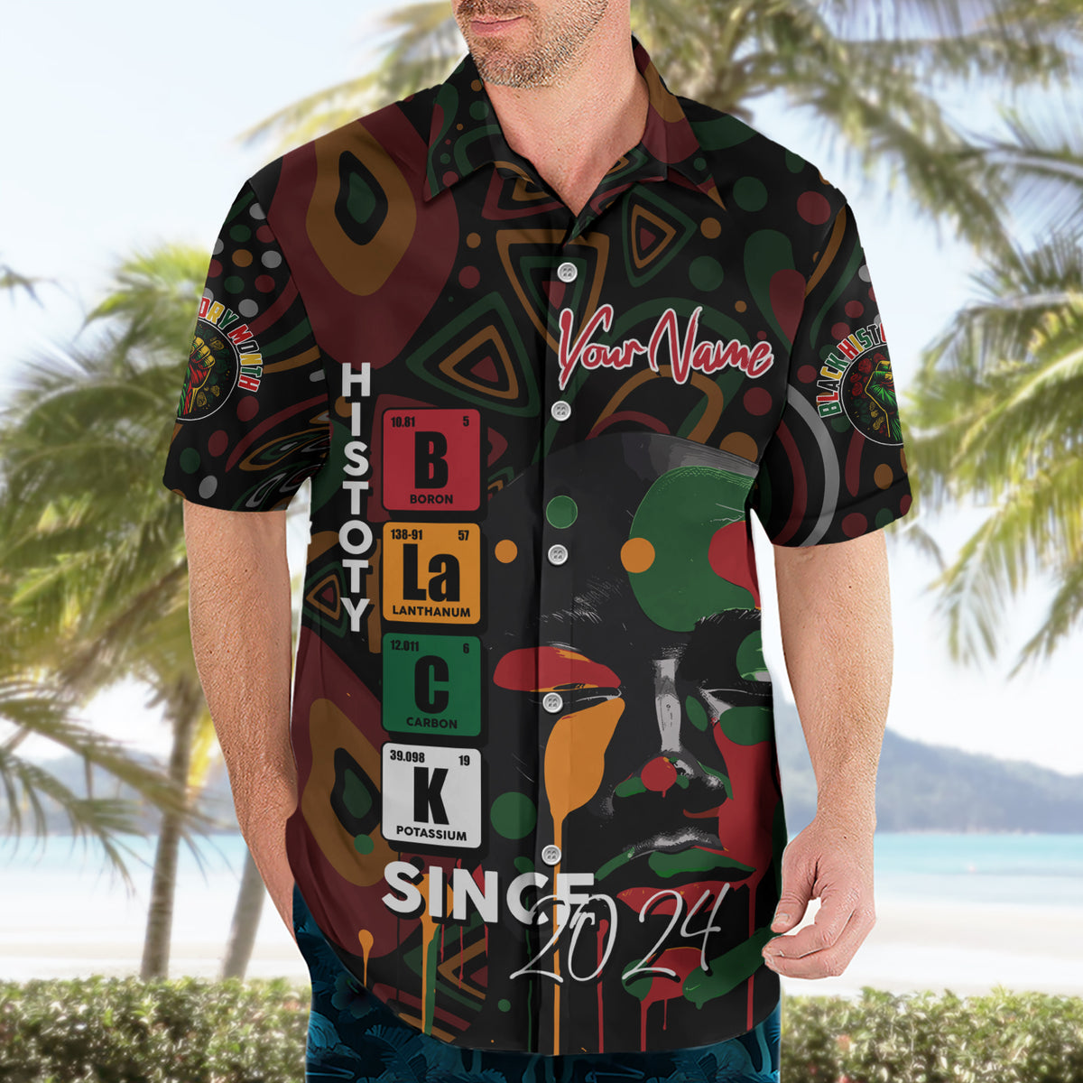 Personalized Black History Month Hawaiian Shirt Since 2024 Chemistry Style - Wonder Print Shop