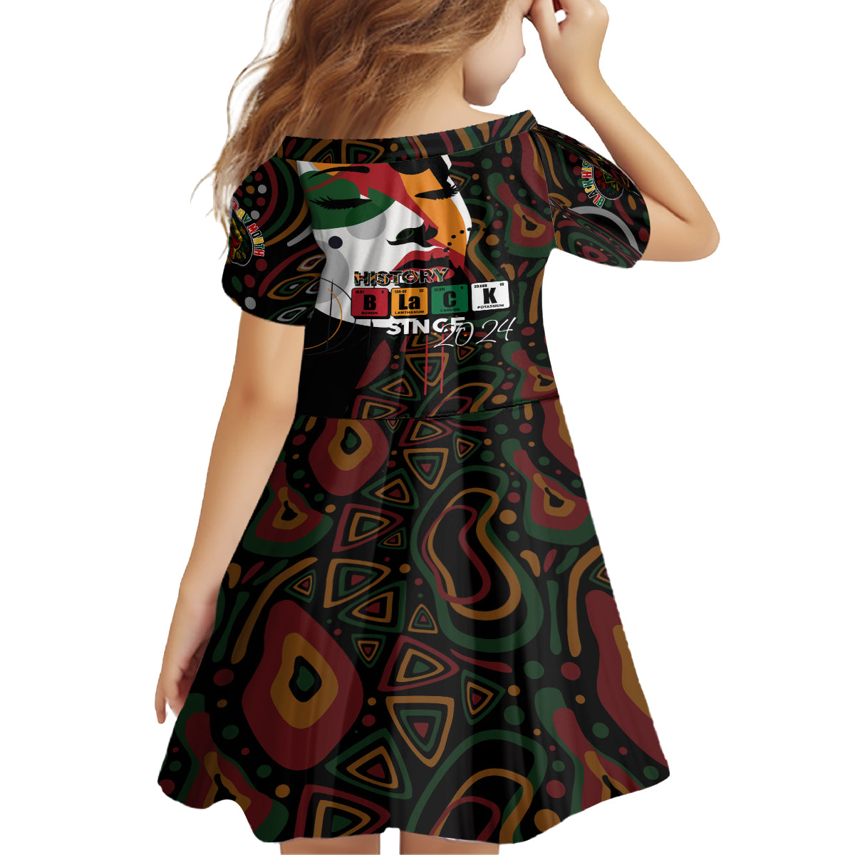 Personalized Black History Month Kid Short Sleeve Dress Since 2024 Chemistry Style - Wonder Print Shop
