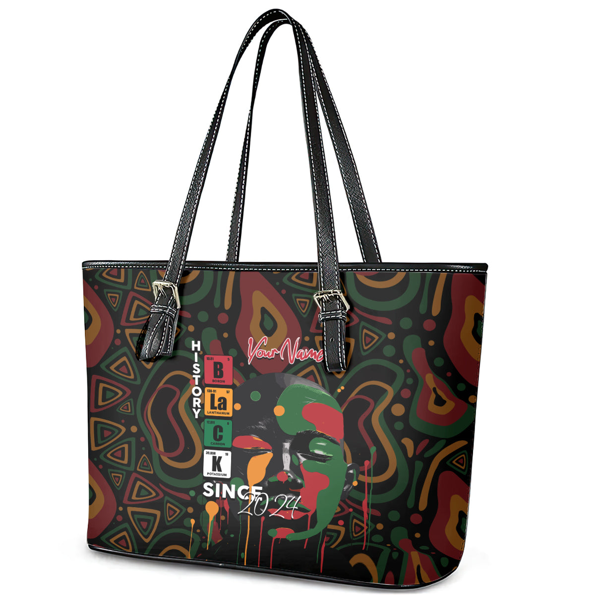 Personalized Black History Month Leather Tote Bag Since 2024 Chemistry Style - Wonder Print Shop