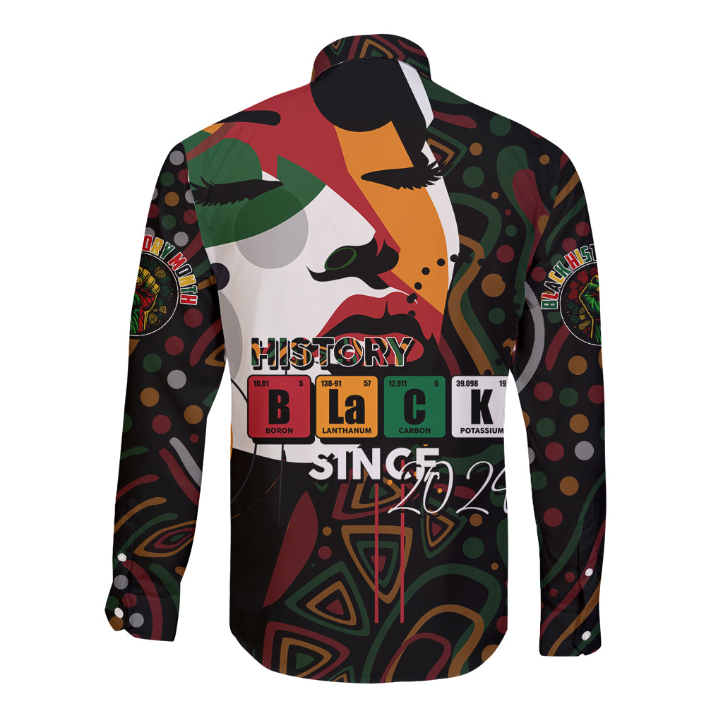 Personalized Black History Month Long Sleeve Button Shirt Since 2024 Chemistry Style - Wonder Print Shop