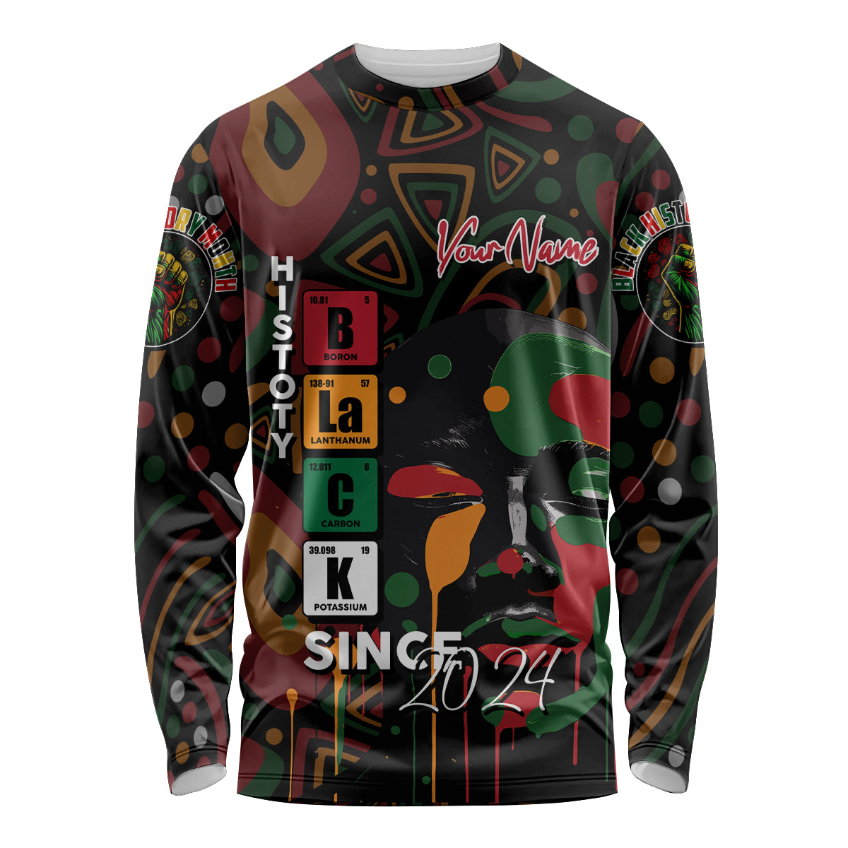 Personalized Black History Month Long Sleeve Shirt Since 2024 Chemistry Style - Wonder Print Shop