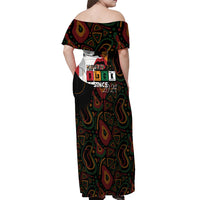 Personalized Black History Month Off Shoulder Maxi Dress Since 2024 Chemistry Style - Wonder Print Shop