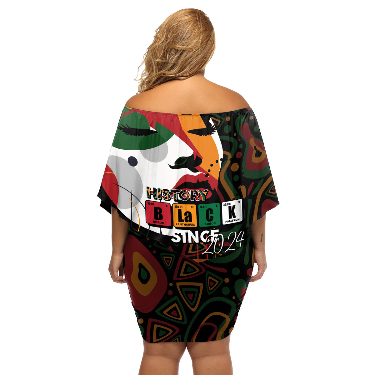 Personalized Black History Month Off Shoulder Short Dress Since 2024 Chemistry Style - Wonder Print Shop