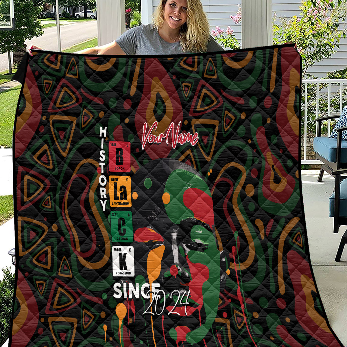 Personalized Black History Month Quilt Since 2024 Chemistry Style - Wonder Print Shop
