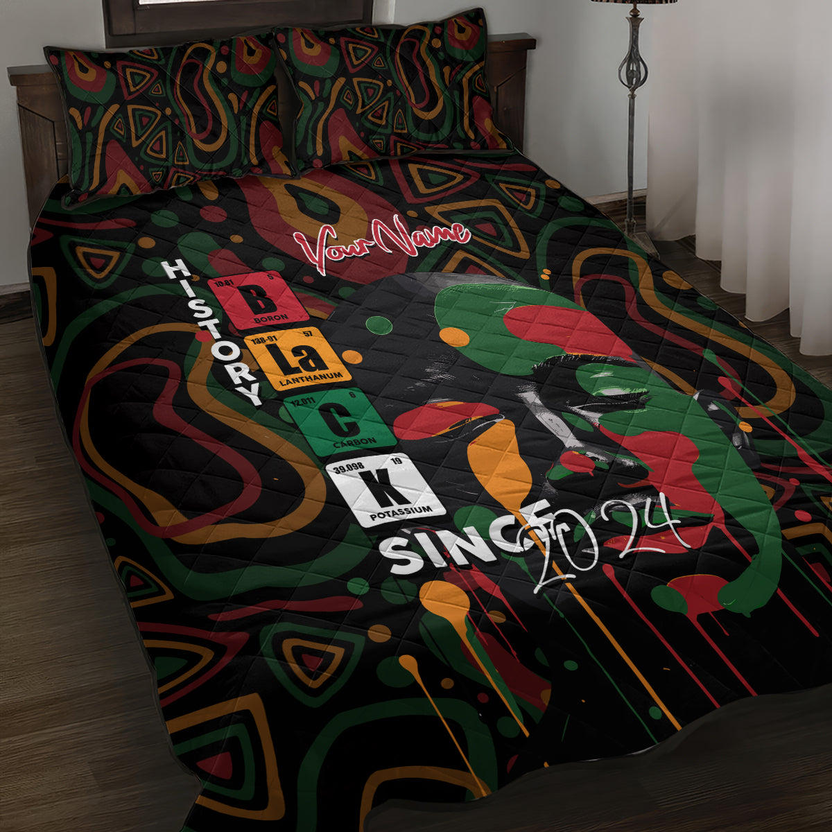 Personalized Black History Month Quilt Bed Set Since 2024 Chemistry Style - Wonder Print Shop