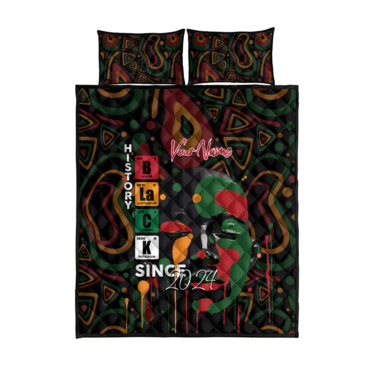 Personalized Black History Month Quilt Bed Set Since 2024 Chemistry Style - Wonder Print Shop