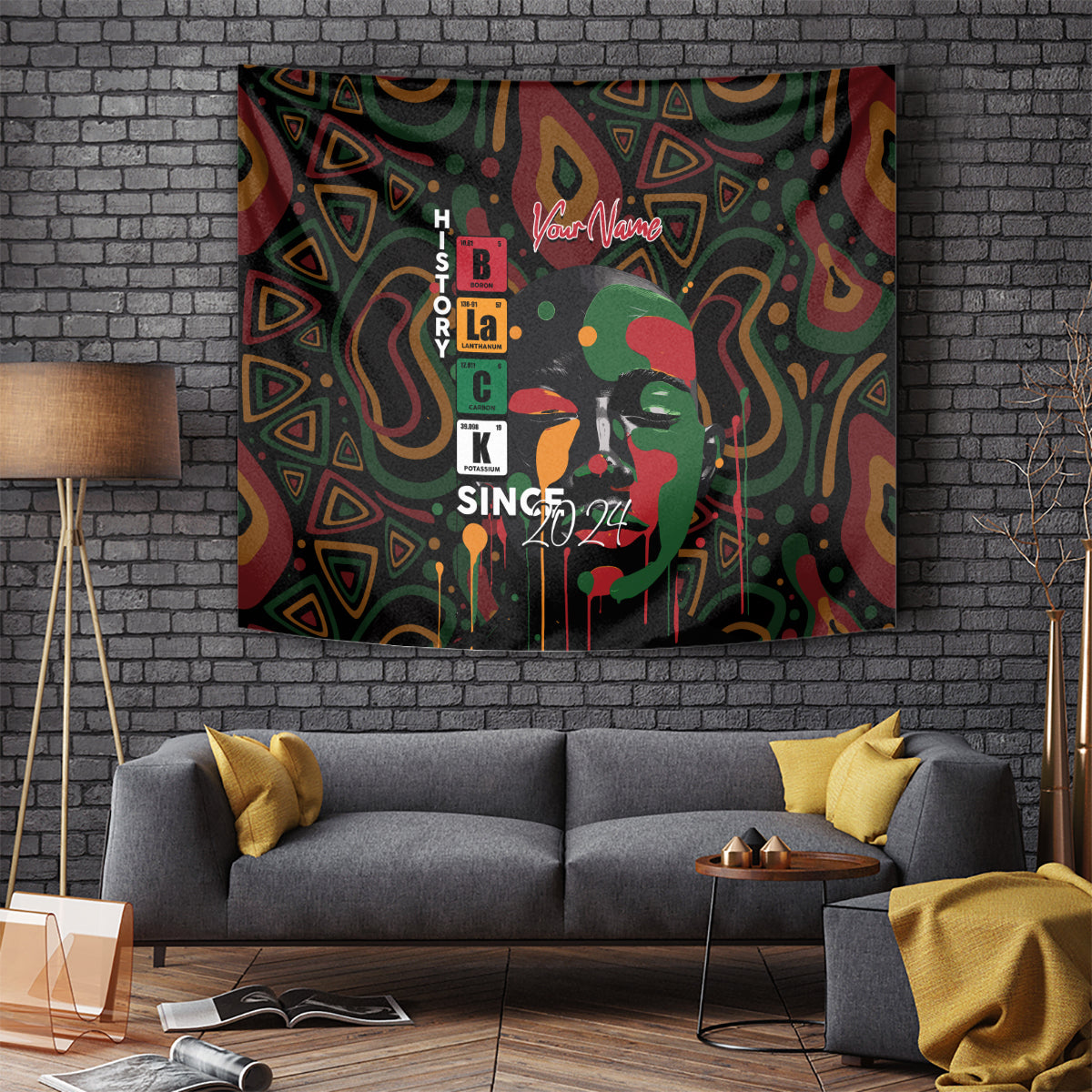 Personalized Black History Month Tapestry Since 2024 Chemistry Style - Wonder Print Shop