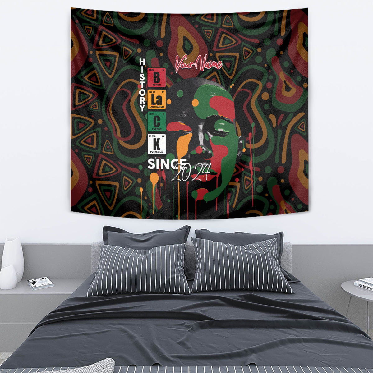 Personalized Black History Month Tapestry Since 2024 Chemistry Style - Wonder Print Shop