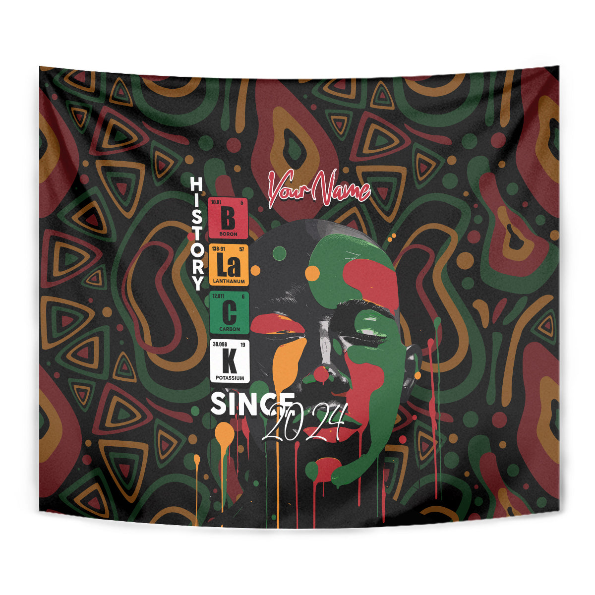 Personalized Black History Month Tapestry Since 2024 Chemistry Style - Wonder Print Shop