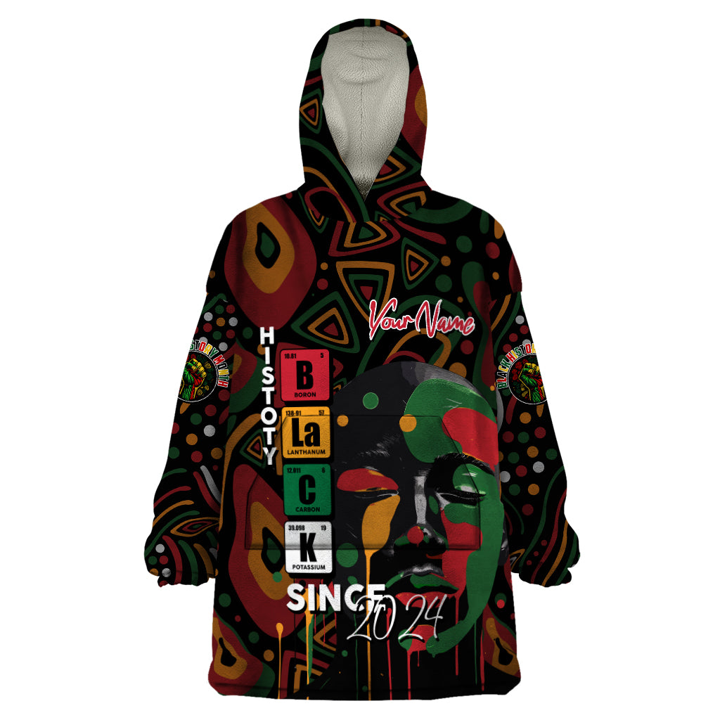 Personalized Black History Month Wearable Blanket Hoodie Since 2024 Chemistry Style - Wonder Print Shop