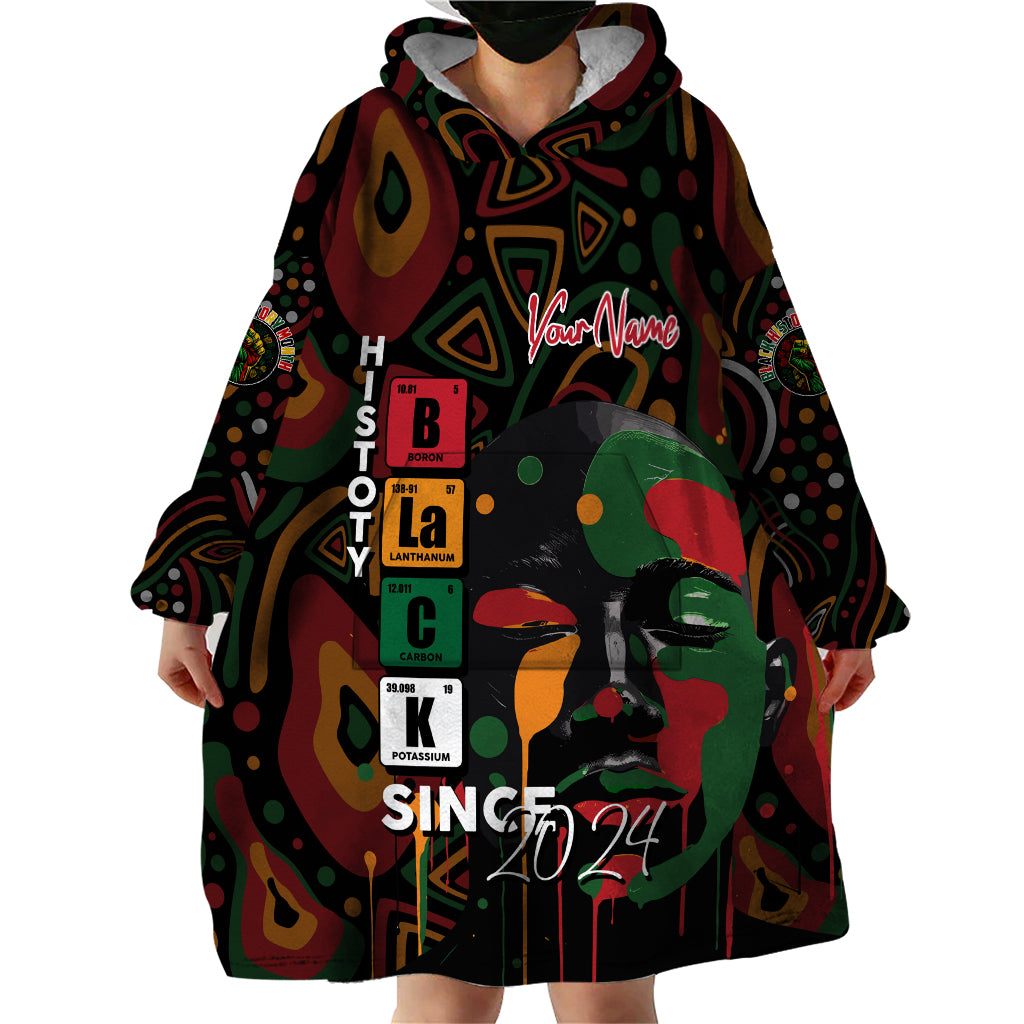 Personalized Black History Month Wearable Blanket Hoodie Since 2024 Chemistry Style - Wonder Print Shop