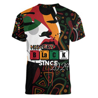 Personalized Black History Month Women V Neck T Shirt Since 2024 Chemistry Style - Wonder Print Shop