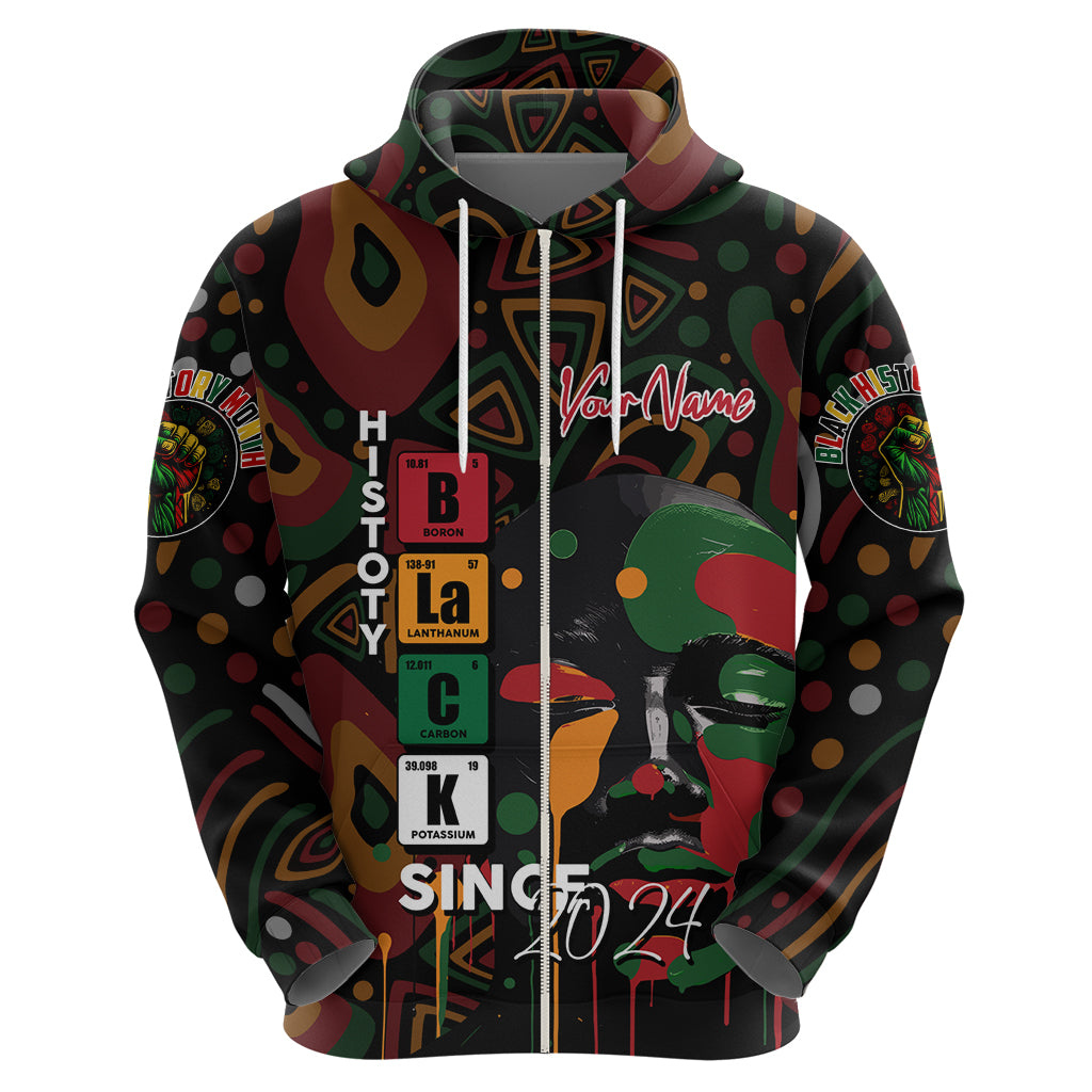 Personalized Black History Month Zip Hoodie Since 2024 Chemistry Style - Wonder Print Shop