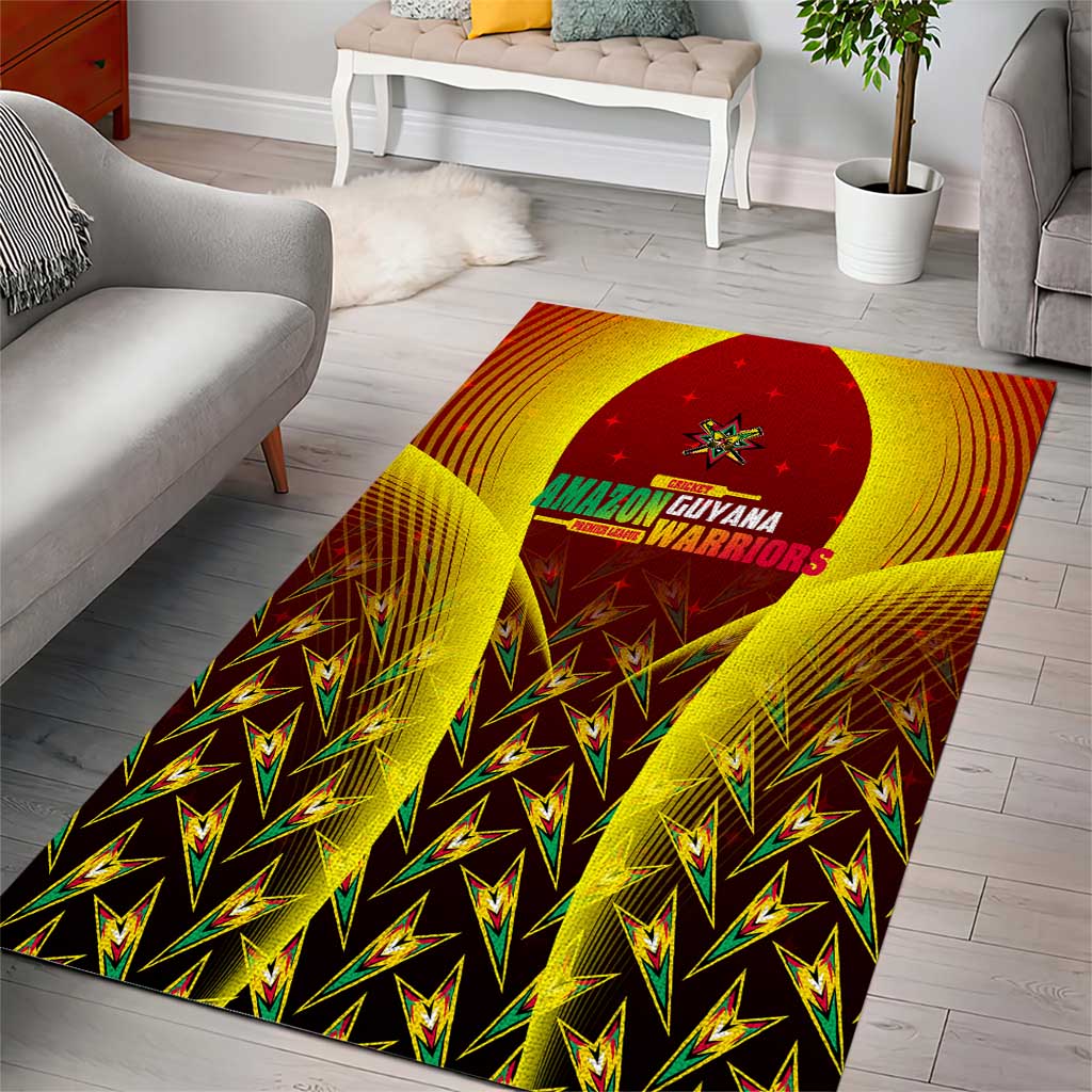 Guyana Cricket Amazon Warriors Area Rug Unleashing the Power Battle Mode