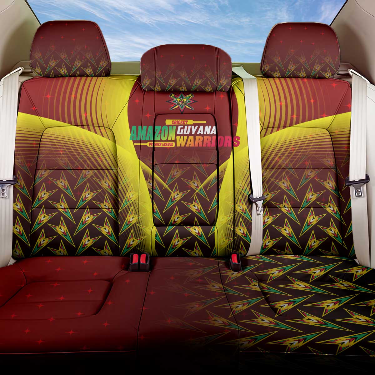 Guyana Cricket Amazon Warriors Back Car Seat Cover Unleashing the Power Battle Mode