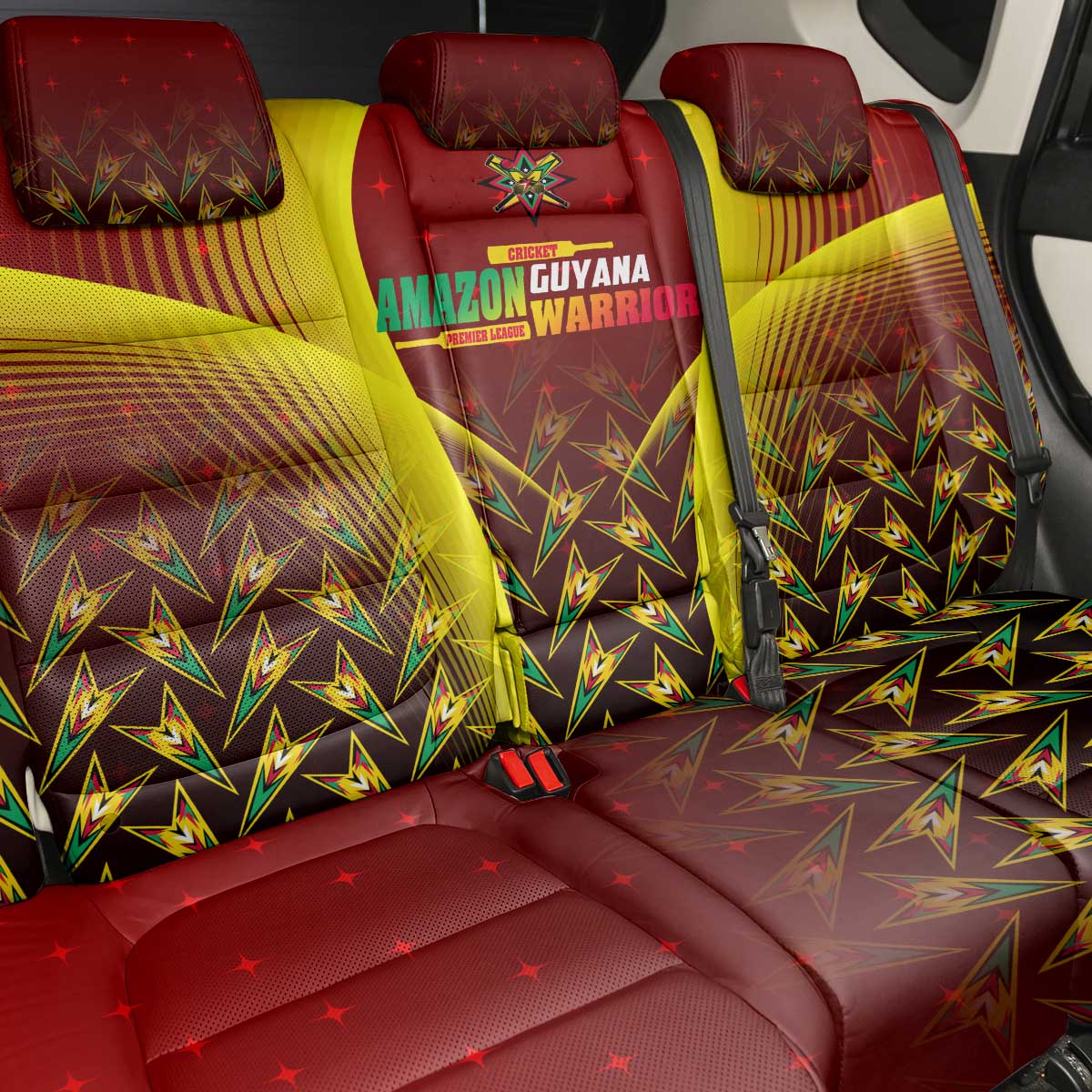 Guyana Cricket Amazon Warriors Back Car Seat Cover Unleashing the Power Battle Mode