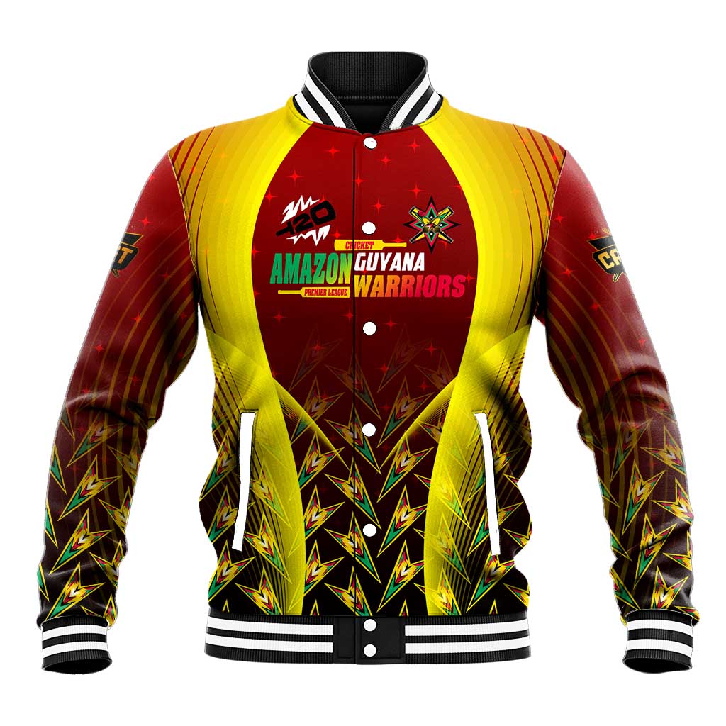 Personalised Guyana Cricket Amazon Warriors Baseball Jacket Unleashing the Power Battle Mode