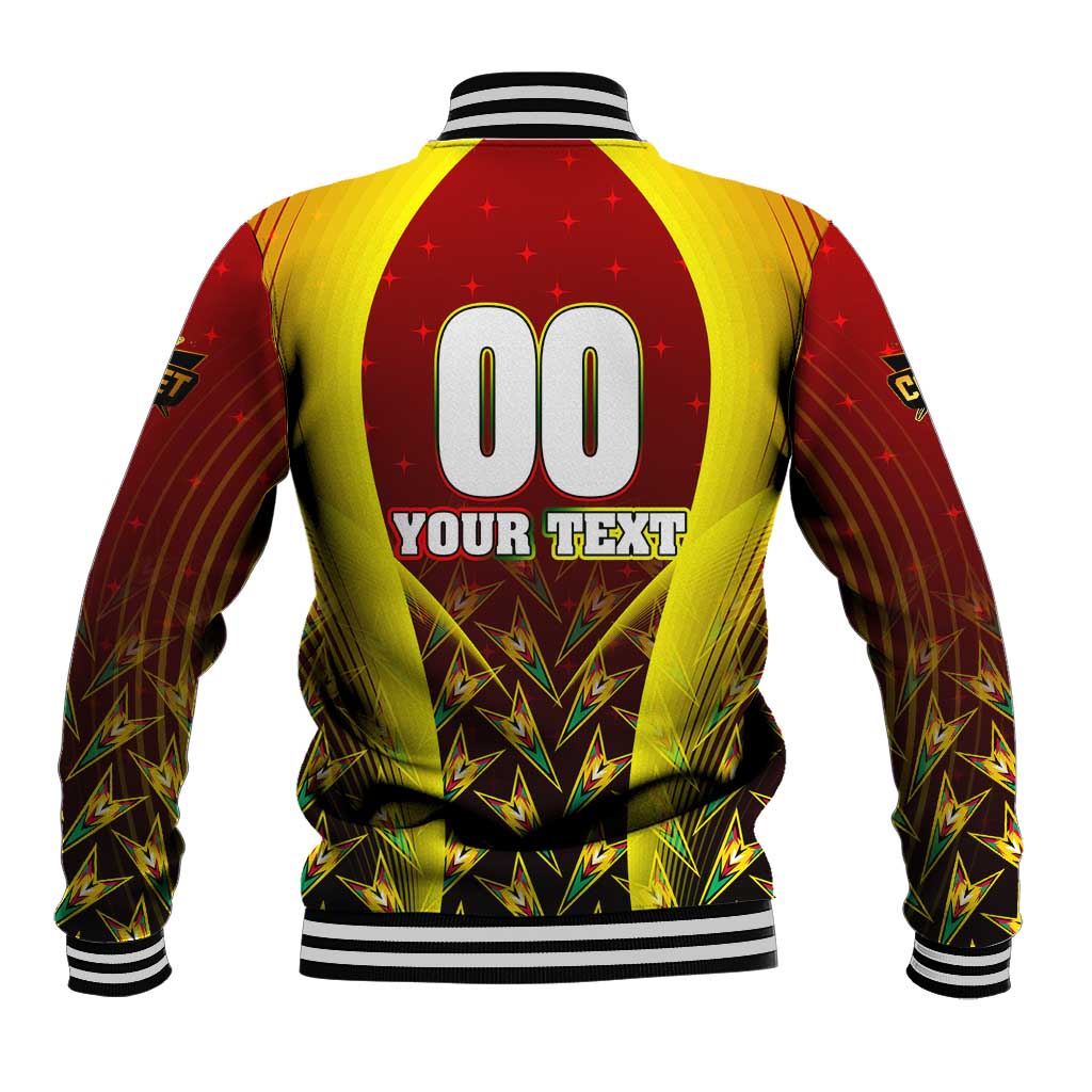 Personalised Guyana Cricket Amazon Warriors Baseball Jacket Unleashing the Power Battle Mode