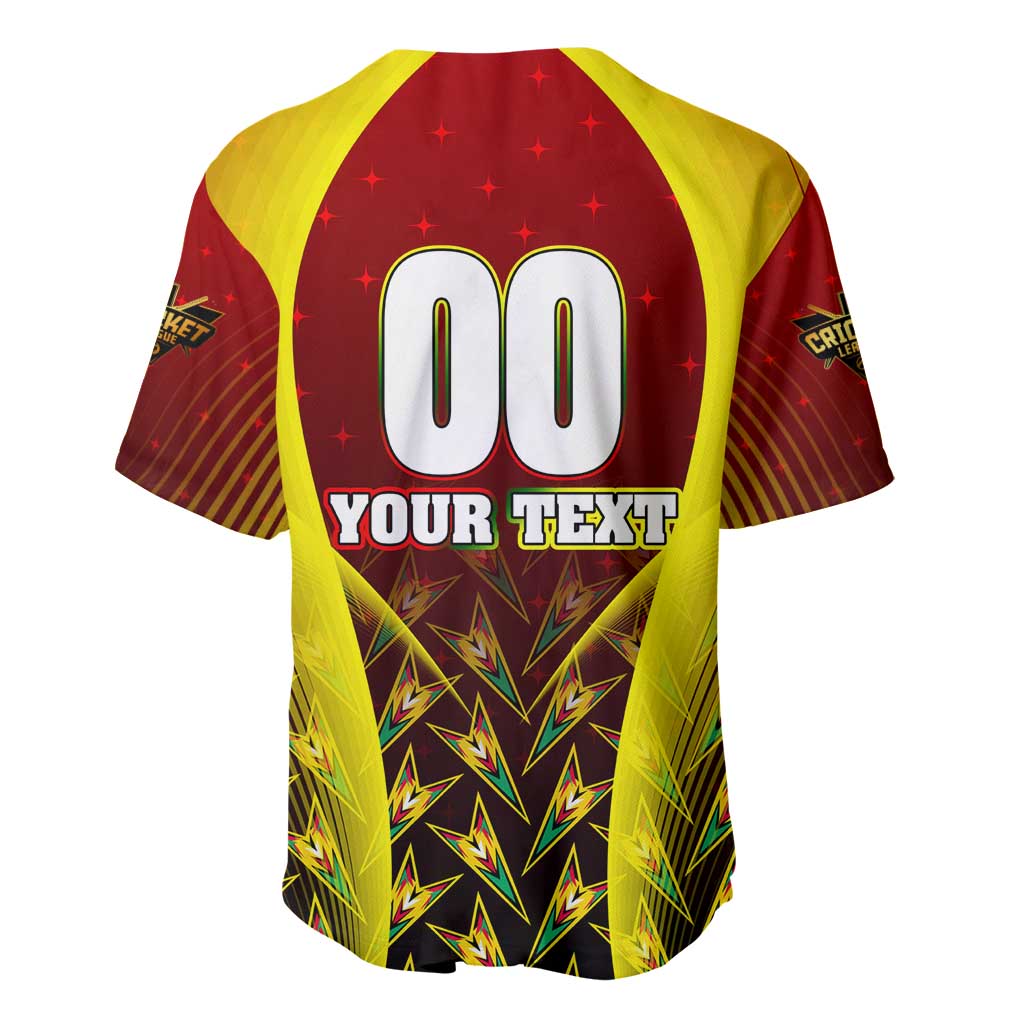 Personalised Guyana Cricket Amazon Warriors Baseball Jersey Unleashing the Power Battle Mode