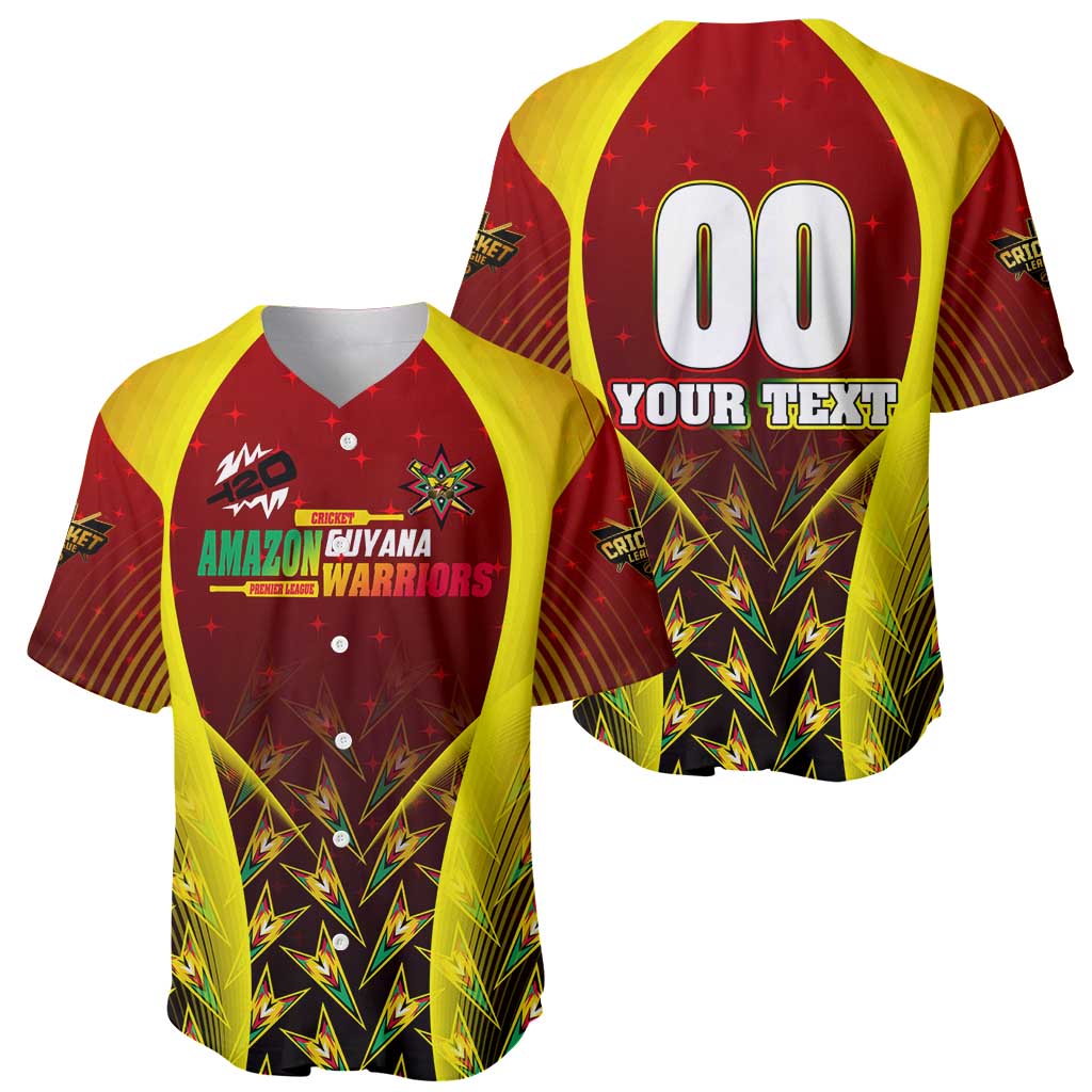 Personalised Guyana Cricket Amazon Warriors Baseball Jersey Unleashing the Power Battle Mode