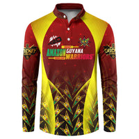 Personalised Guyana Cricket Amazon Warriors Button Sweatshirt Unleashing the Power Battle Mode