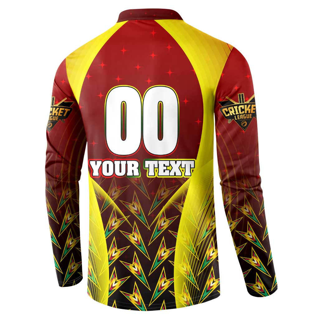 Personalised Guyana Cricket Amazon Warriors Button Sweatshirt Unleashing the Power Battle Mode