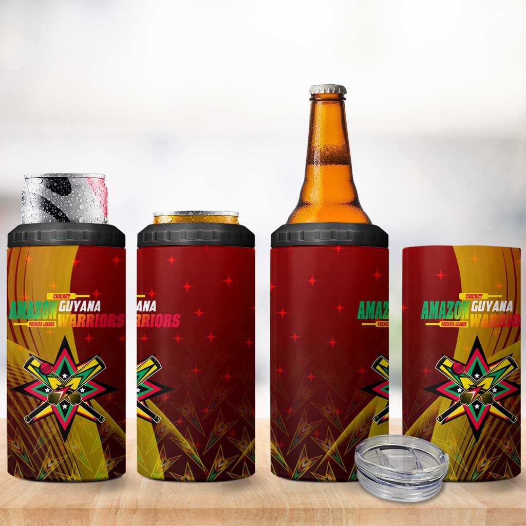 Guyana Cricket Amazon Warriors 4 in 1 Can Cooler Tumbler Unleashing the Power Battle Mode