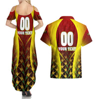 Personalised Guyana Cricket Amazon Warriors Couples Matching Summer Maxi Dress and Hawaiian Shirt Unleashing the Power Battle Mode