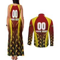 Personalised Guyana Cricket Amazon Warriors Couples Matching Tank Maxi Dress and Long Sleeve Button Shirt Unleashing the Power Battle Mode