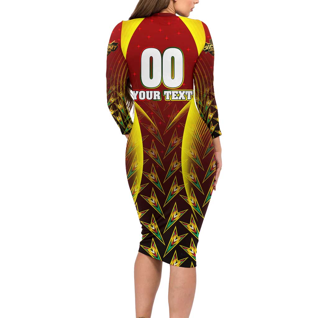 Personalised Guyana Cricket Amazon Warriors Family Matching Long Sleeve Bodycon Dress and Hawaiian Shirt Unleashing the Power Battle Mode