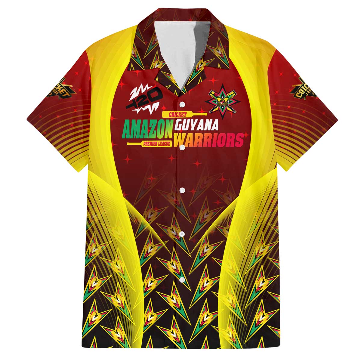 Personalised Guyana Cricket Amazon Warriors Family Matching Off The Shoulder Long Sleeve Dress and Hawaiian Shirt Unleashing the Power Battle Mode