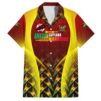 Personalised Guyana Cricket Amazon Warriors Family Matching Off The Shoulder Long Sleeve Dress and Hawaiian Shirt Unleashing the Power Battle Mode